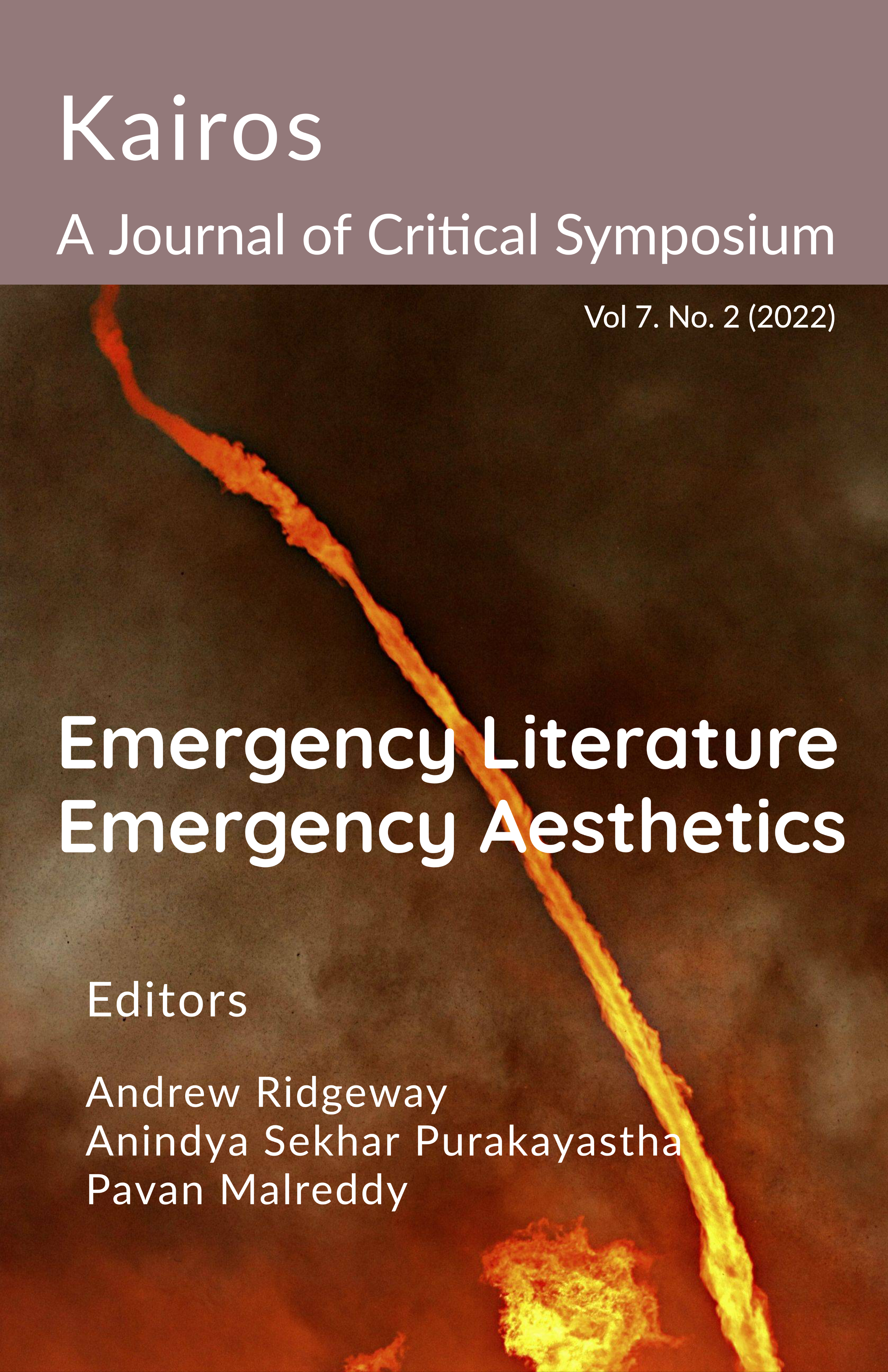					View Vol. 7 No. 2 (2022): Special Issue: Emergency Literature, Emergency Aesthetics 
				